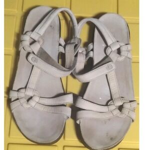 Teva Ventura Womens Cream Waterproof Leather Strappy Sport Sandals Size 7